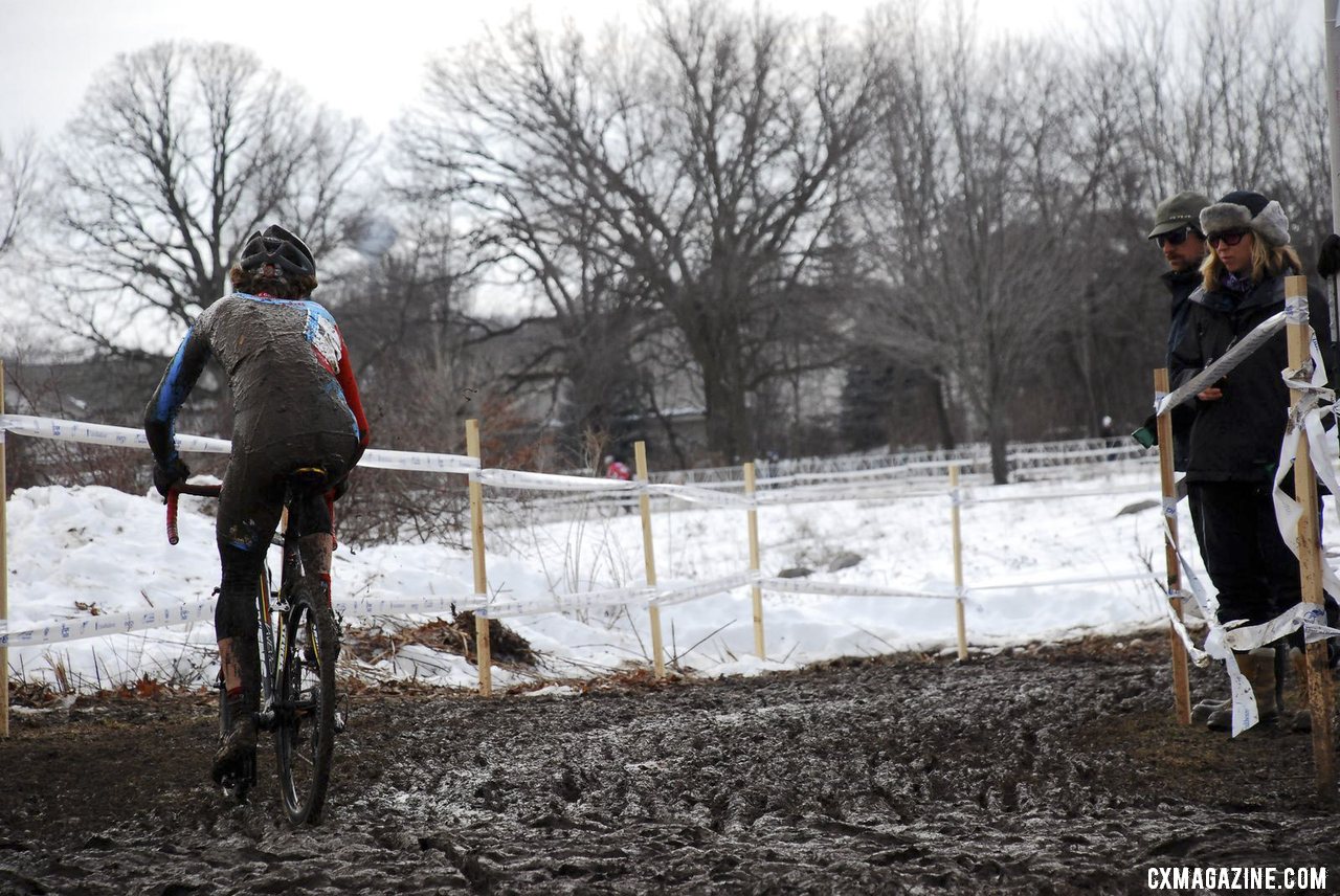 The mud got thick and peanut butter-like. U23 Men, 2013 Cyclocross National Championships. © Cyclocross Magazine