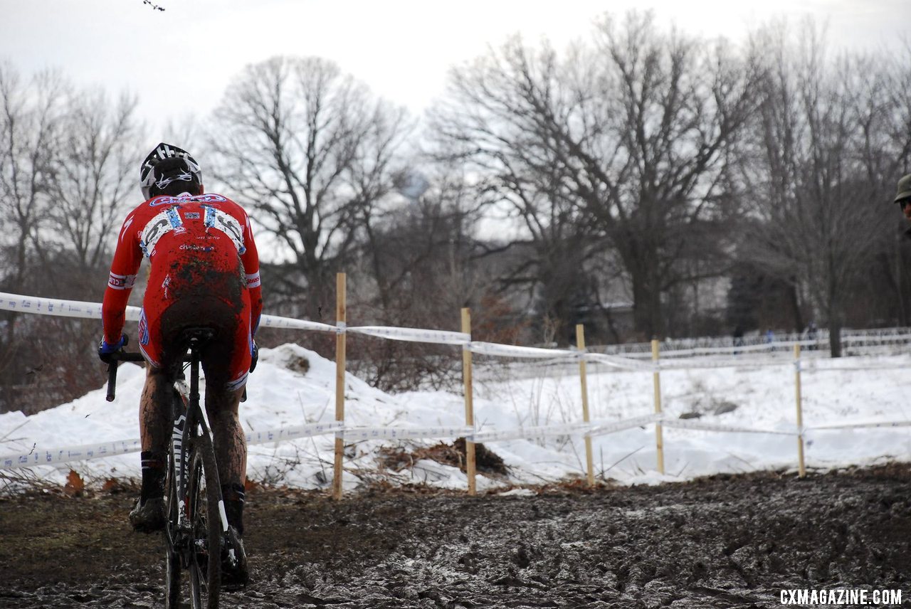 Tobin Ortenblad was patient before a last lap surge. U23 Men, 2013 Cyclocross National Championships. © Cyclocross Magazine