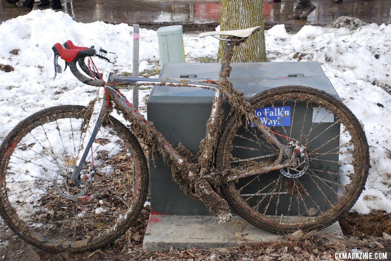 The mud made pit bikes essential. U23 Men, 2013 Cyclocross National Championships. © Cyclocross Magazine