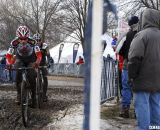 The battle for the podium between Johnson and Trujillo.  © Cyclocross Magazine