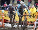 Kevin Pauwels leads Martin Bina in the early race © Meg McMahon