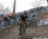 Francis Mourey and Kevin Pauwels animate the early race. © Nathan Hofferber
