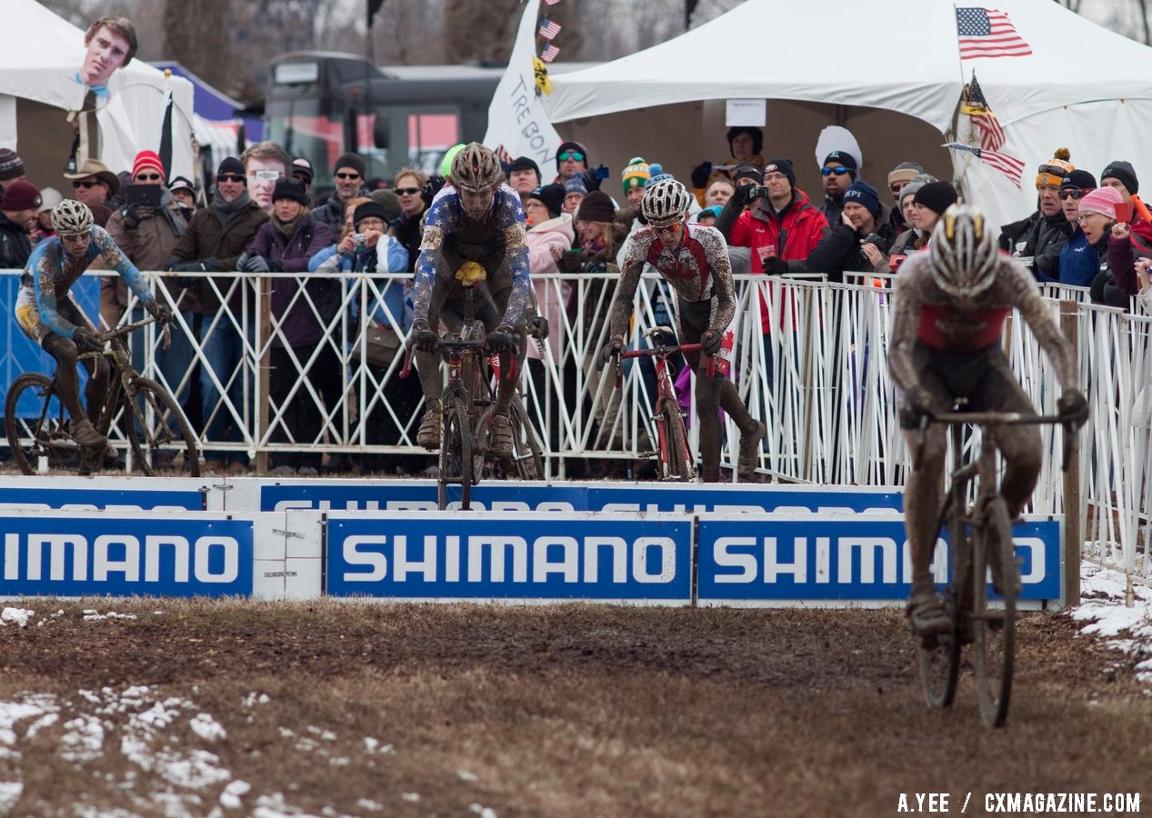 Andrew Dillman skips classes and hops barriers to a 25th place as a first-year U23. © Cyclocross Magazine