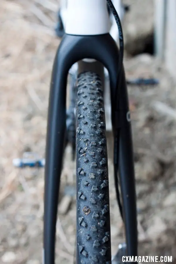 Specialized\'s Terra tubular - Don Myrah\'s Ibis Hakkalugi Disc Cyclocross Bike. ©Cyclocross Magazine