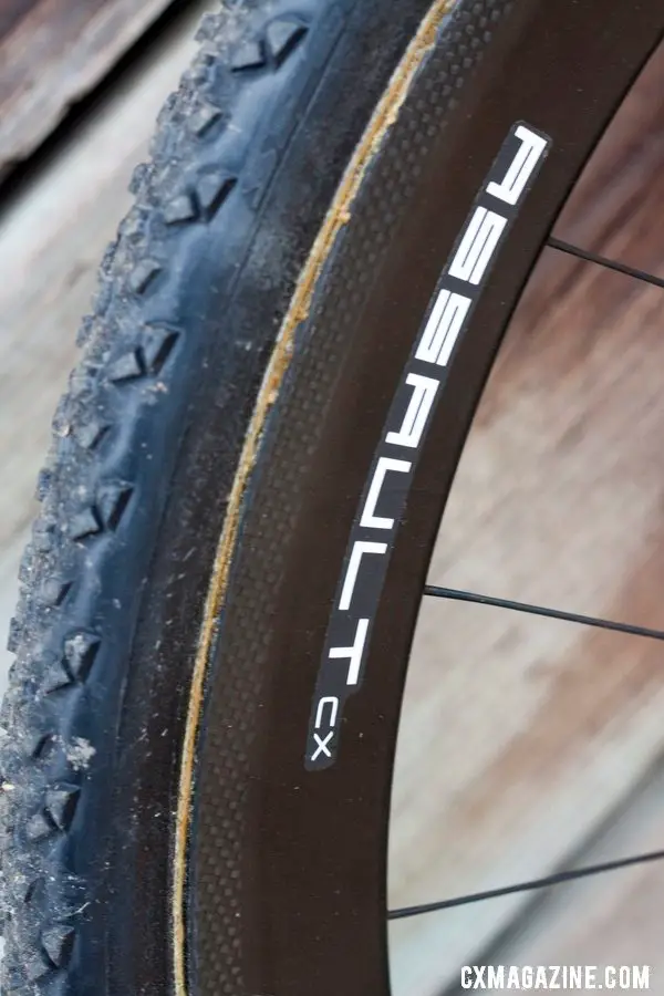 Reynold\'s Assualt CX carbon tubular wheels dressed with Specialized Terra tubular tires will keep Don Myrah moving forward at Fort Collins - Ibis Hakkalugi Disc Cyclocross Bike. ©Cyclocross Magazine