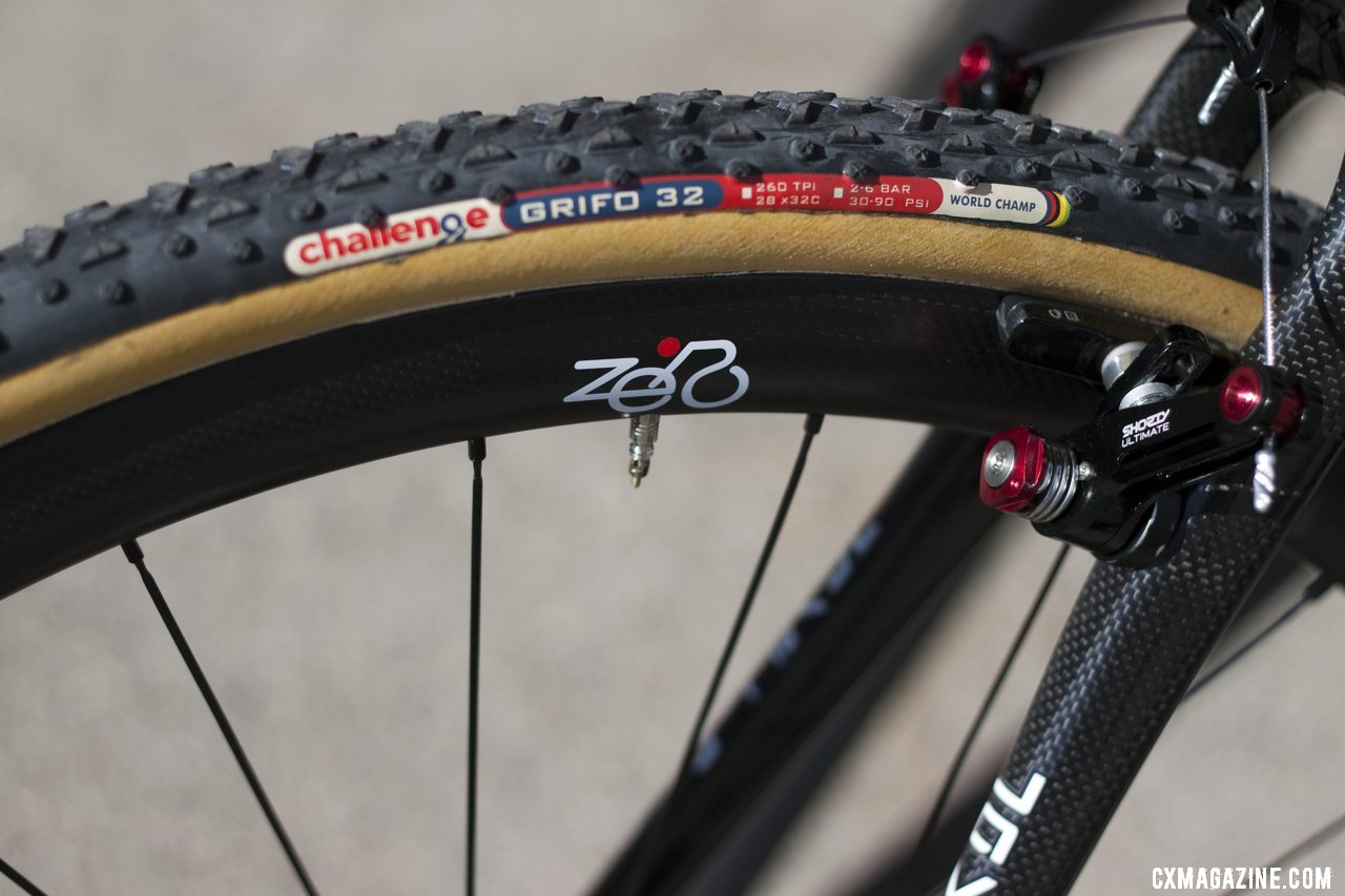 Keeping the Italian heritage with Challenge Tires and Zero wheels (Javelin\'s own line of components). © Cyclocross Magazine