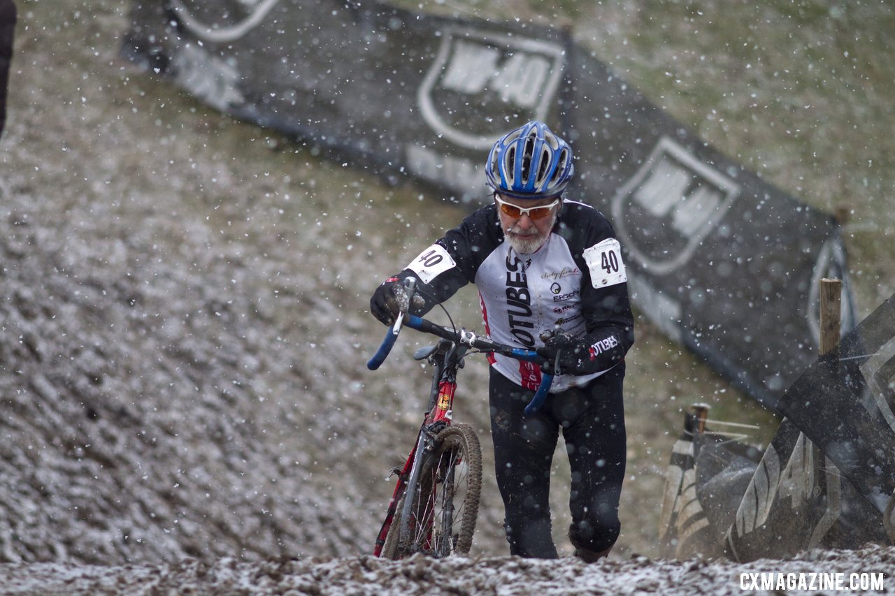 Walt Axthelm had a strong race but got pulled due to the combined categories. © Cyclocross Magazine