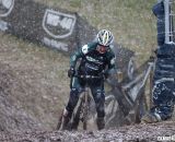 The mud turned sections that were easily-rideable yesterday into true challenges.  © Cyclocross Magazine