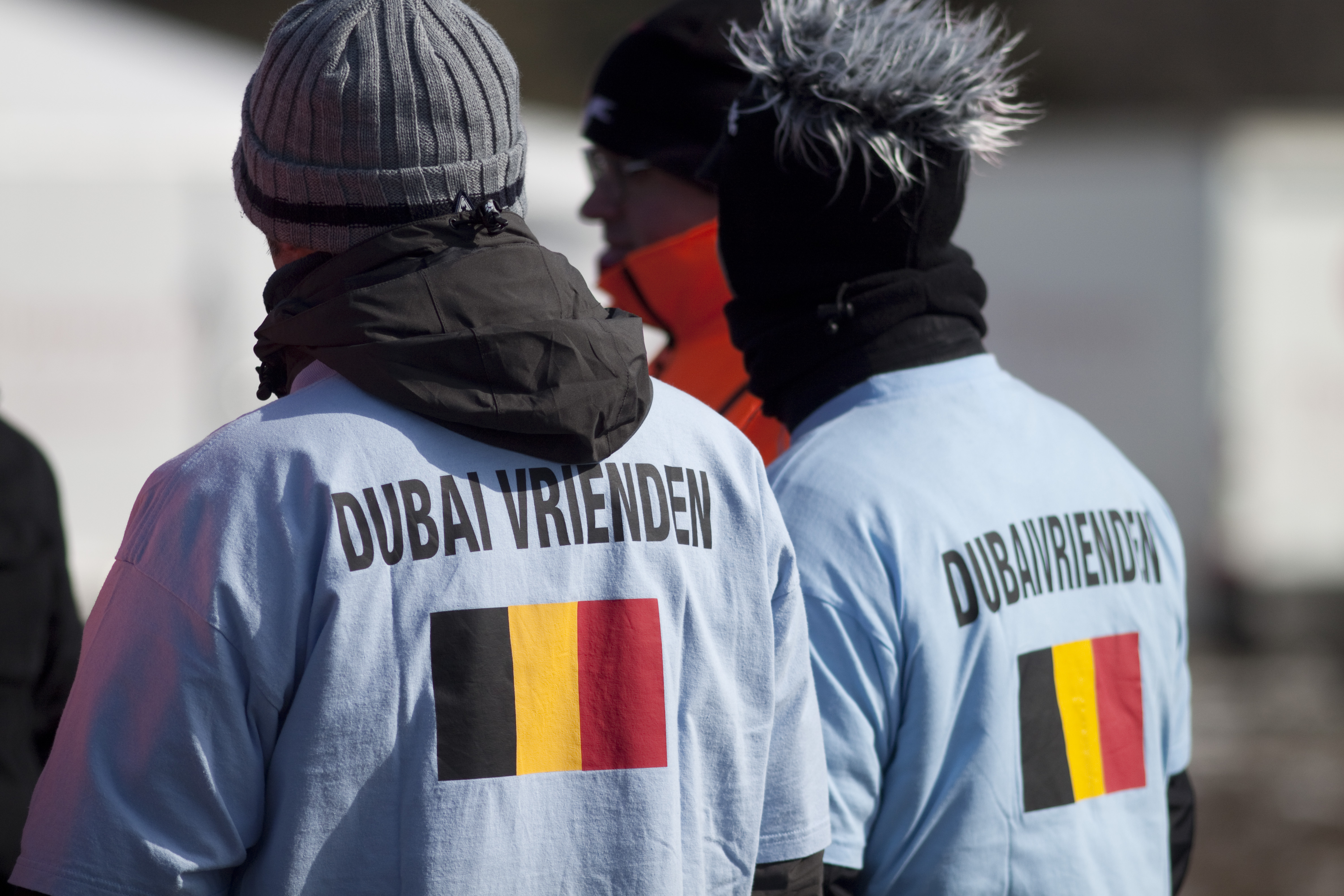 Some supporters were out, practicing for tomorrow at the 2013 Cyclocross World Championships, Masters 45-49. © Cyclocross Magazine