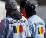 Some supporters were out, practicing for tomorrow at the 2013 Cyclocross World Championships, Masters 45-49. © Cyclocross Magazine