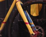 Disc brakes and an ENVE carbon fork are modern touches on Six Eleven's 2013 NAHBS S&S Coupled cyclocross bike. © Lance Barry