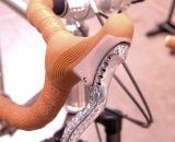 TRP's singlespeed brake levers add to the retro look on Twenty2 Cycles' titanium 650b belt drive, internally geared monster cross bike. © Lance Barry / Cyclocross Magazine