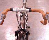 Flared drop bars remind us of Jacquie Phelan. Twenty2 Cycles' titanium 650b belt drive, internally geared monster cross bike. © Lance Barry / Cyclocross Magazine