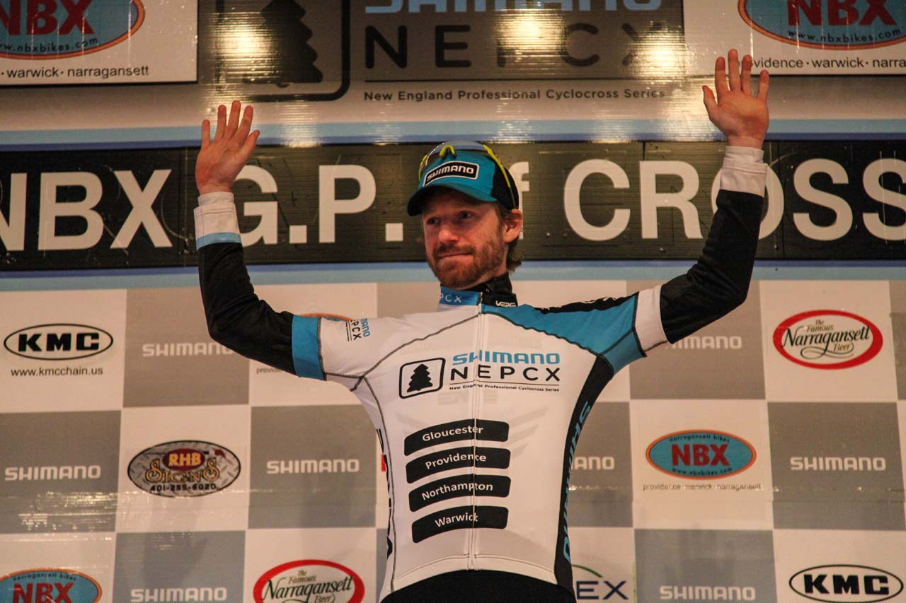 Shawn Milne had to win Sunday\'s race to win the Shimano NEPCX Series, which motivated his final attack late in the race. © Meg McMahon