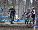 Garrigan rode the log barriers, showing off his mountain biking skills. © Meg McMahon