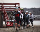 Lindine, Garrigan, Marion, and Gagne at the front of the race. © Meg McMahon