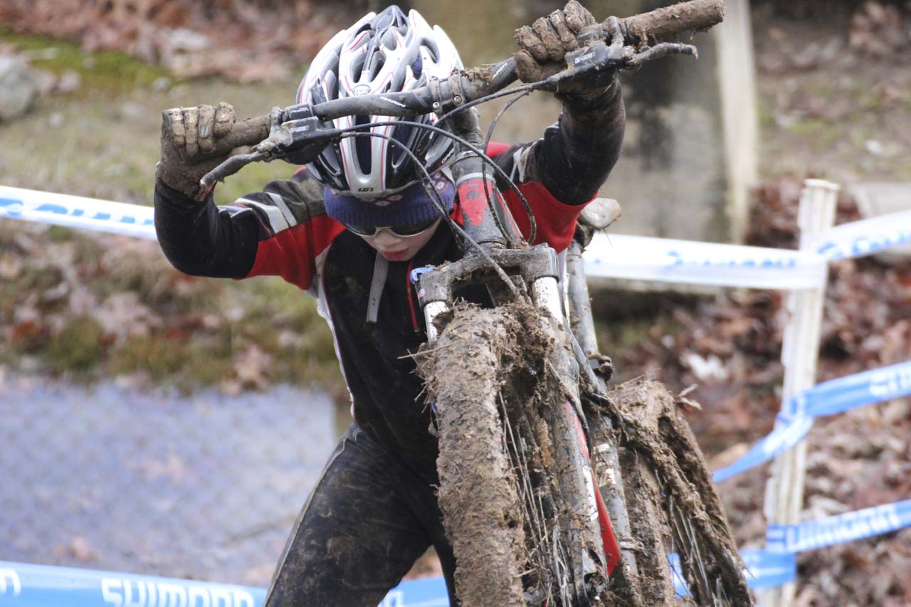 One of the younger racers tackling the course. © Marcia Seiler