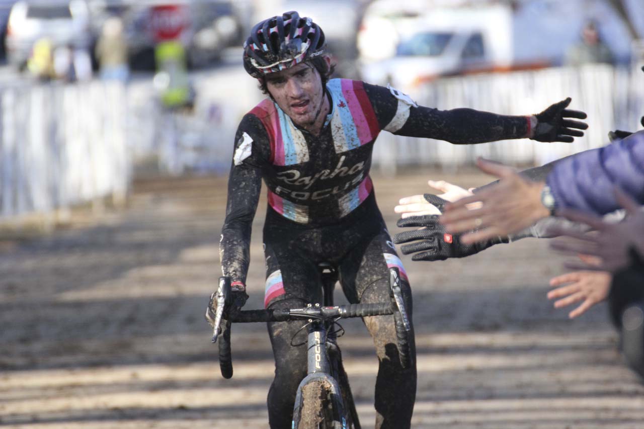 Zach McDonald (Rapha - Focus) finishing in second place. © Marcia Seiler