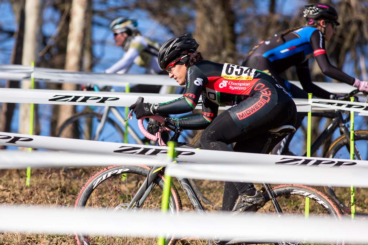 Chloe Dygert on the switchback. © Kent Baumgardt