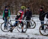 Haley hits the pit after flatting. © Kent Baumgardt