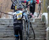 The Elite Men tackle the steps. © Kent Baumgardt