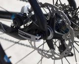 The RXC Pro Disc has Shimano CX75 mechanical disc brakes (not shown) and custom Cole carbon clinchers. ©Cyclocross Magazine