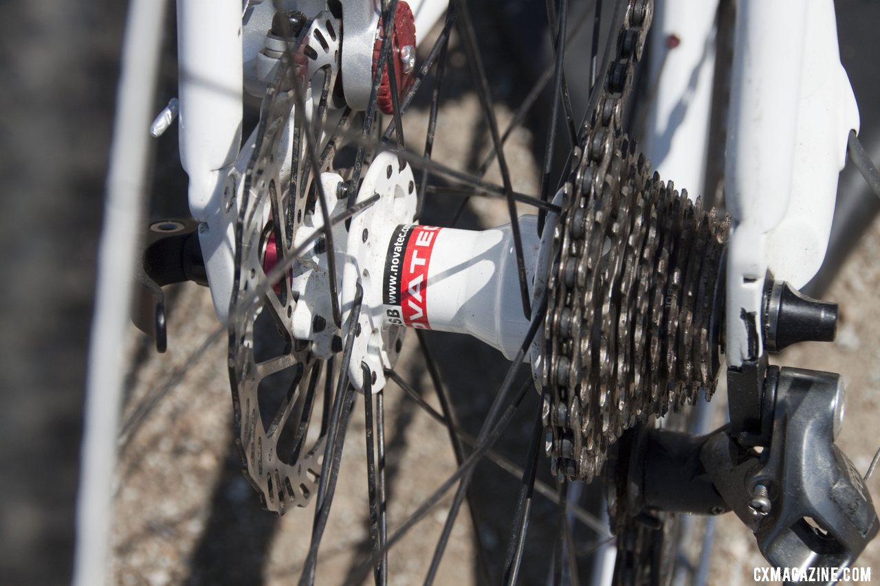 Redline sources Novatec hubs for 30mm disc-ready wheelsets. Sea Otter 2012. ©Cyclocross Magazine