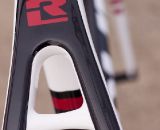 Weight savings, PF30 and bold new graphics on the 2013 Conquest Team carbon frame. Sea Otter 2012. ©Cyclocross Magazine