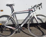 Rutledge's personal white Conquest Team bike, ready for the 2012 season. Sea Otter 2012. ©Cyclocross Magazine