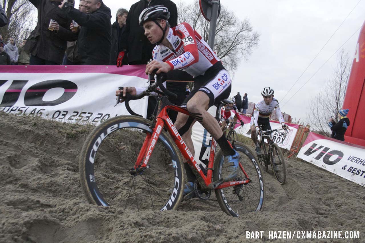 Mathieu van der Poel (Enertherm-BKCP) finished 2nd in his Elite debut. © Bart Hazen