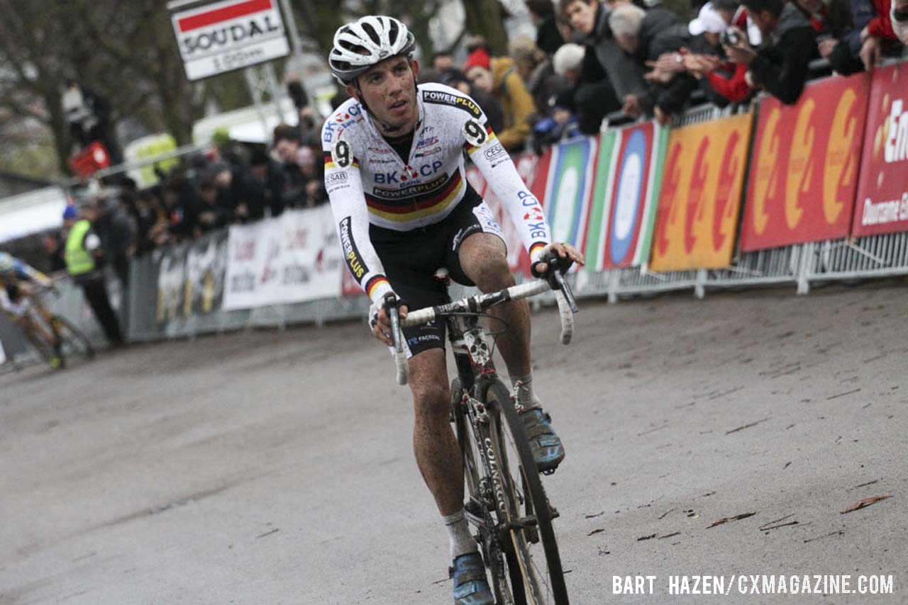 Philipp Walsleben (BKCP-Powerplus) crossing the line for third. © Bart Hazen