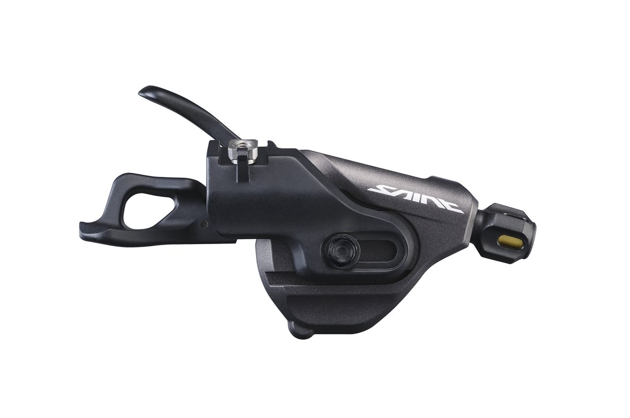 Shimano\'s 2013 Saint mountain bike 10-speed flat bar shifters- Race / Gravity components. ©Shimano