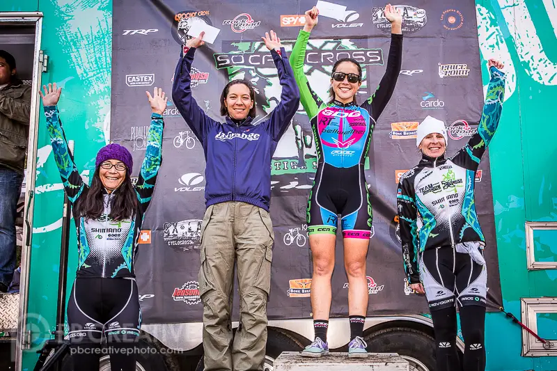 From left to right, Dorothy Wong, Nicole Brandt, Amanda Nauman and Christina Probert-Turner represent the Women’s A podium for both days. © Philip Beckman / PB Creative