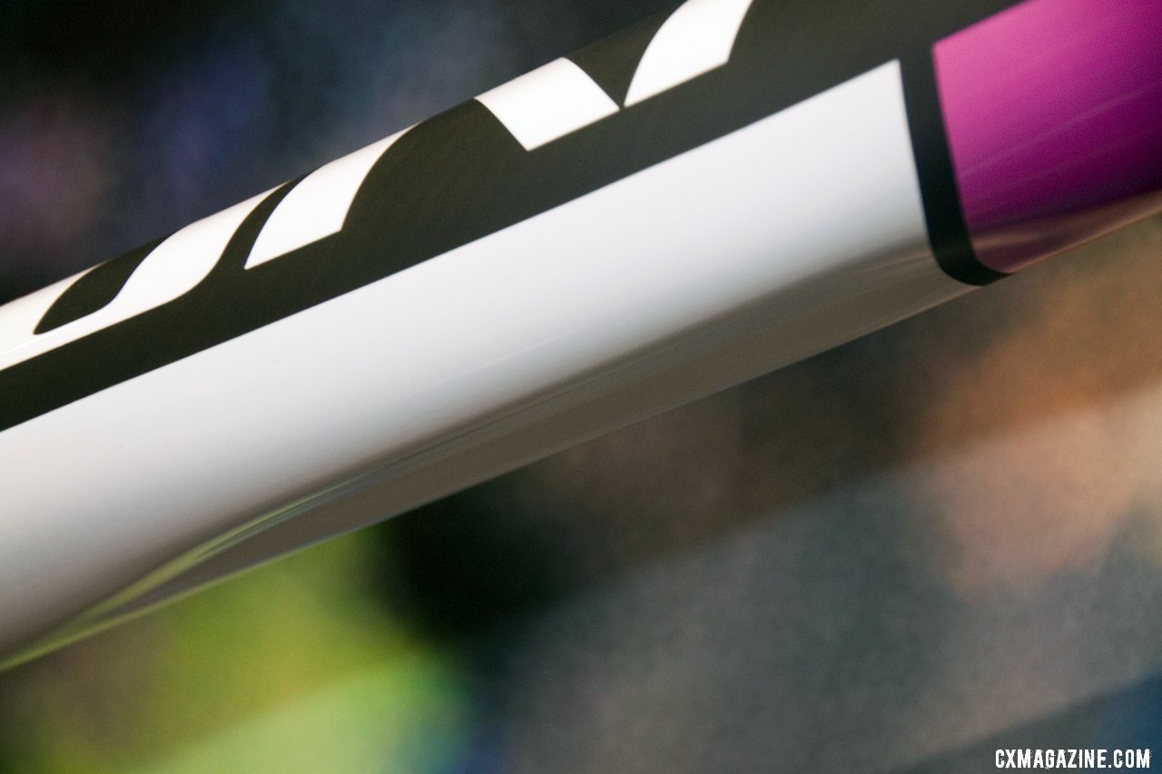The downtube of the Specialized S-Works Crux cyclocross bike features a built-in hand \