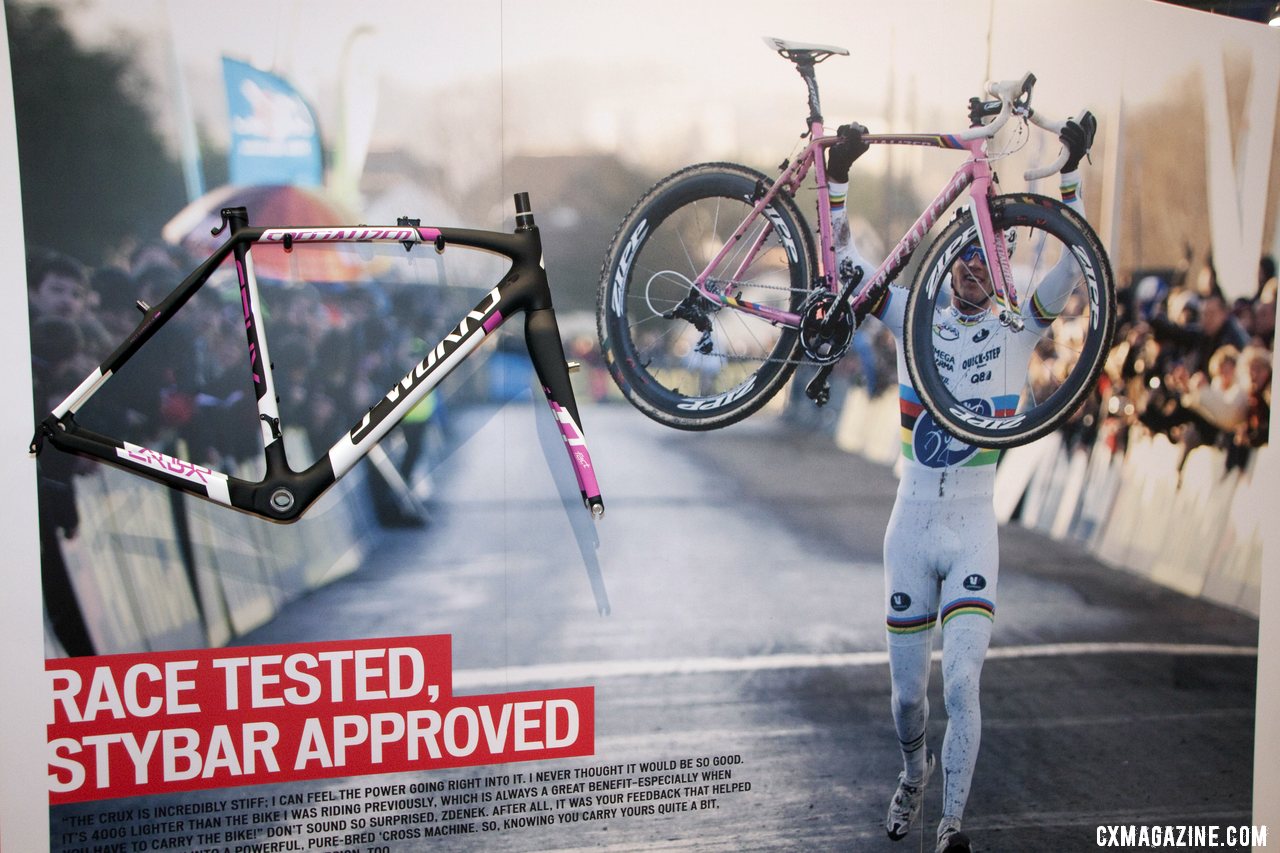 It might be a few months until we see him on it, but this frame will be Stybar\'s ride for 2012/2013. ©Cyclocross Magazine