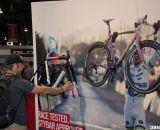 The S-Works Crux and life-sized Stybar poster captured plenty of attention at Interbike 2012. ©Cyclocross Magazine