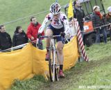 Katie Compton (Trek Cyclocross Collective) makes her way through the course. © Bart Hazen