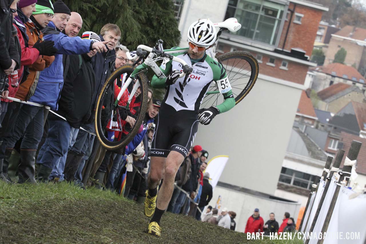 New Zeland National Champion Alexander Revell is a Belgian favorite for his racing and mustache style. © Bart Hazen
