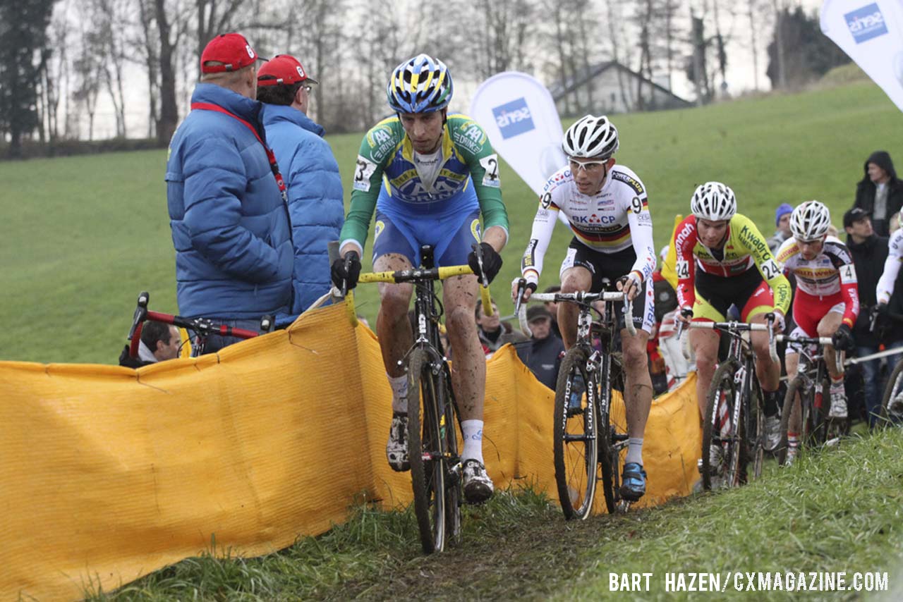 Thijs van Amerongen (AA Drink Cycling Team) leading the charge. © Bart Hazen