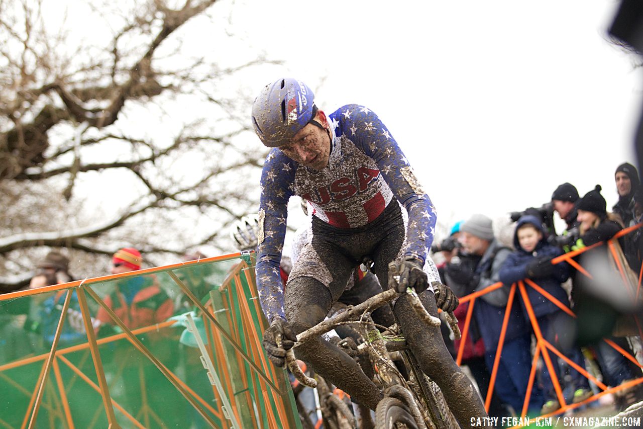 Ryan Trebon enjoying himself before a race-ending crash © Cathy Fegan-Kim