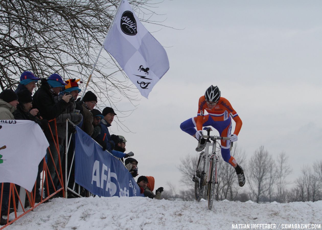The frozen conditions suited the defending champion © Nathan Hofferber