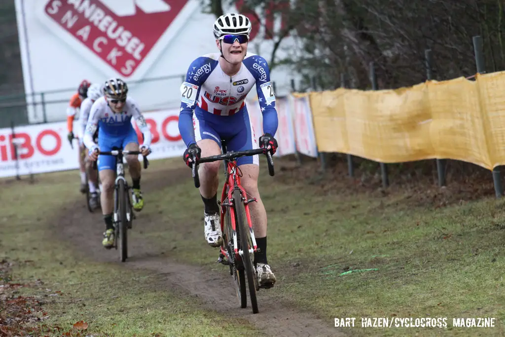 A member of the U.S. Junior\'s squad. © Bart Hazen / Cyclocross Magazine