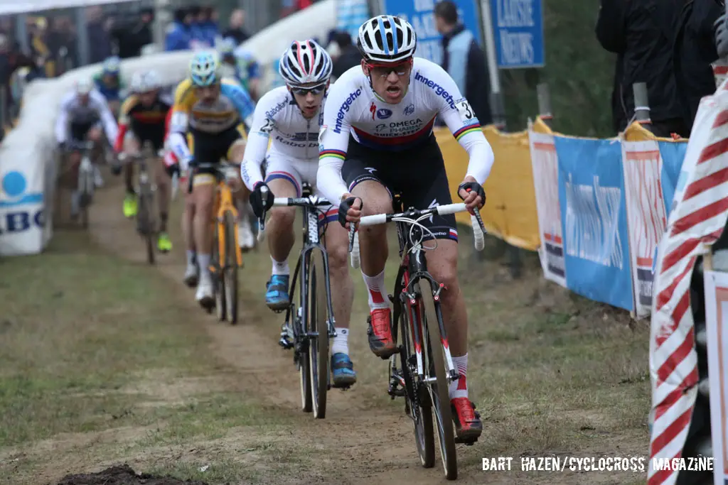 Zdenek Stybar pushing the pace. © Bart Hazen / Cyclocross Magazine