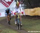 Yannick Peeters giving chase followed by Thijs Aerts. © Bart Hazen / Cyclocross Magazine
