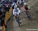 Lars van der Haar leading the group of lead riders. © Bart Hazen / Cyclocross Magazine