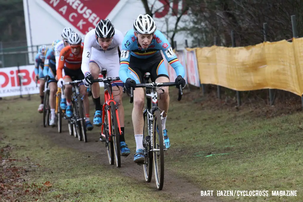 The U23 race playing out. © Bart Hazen / Cyclocross Magazine