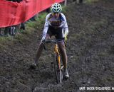 Nikki Harris negotiating the off-camber mud. © Bart Hazen / Cyclocross Magazine