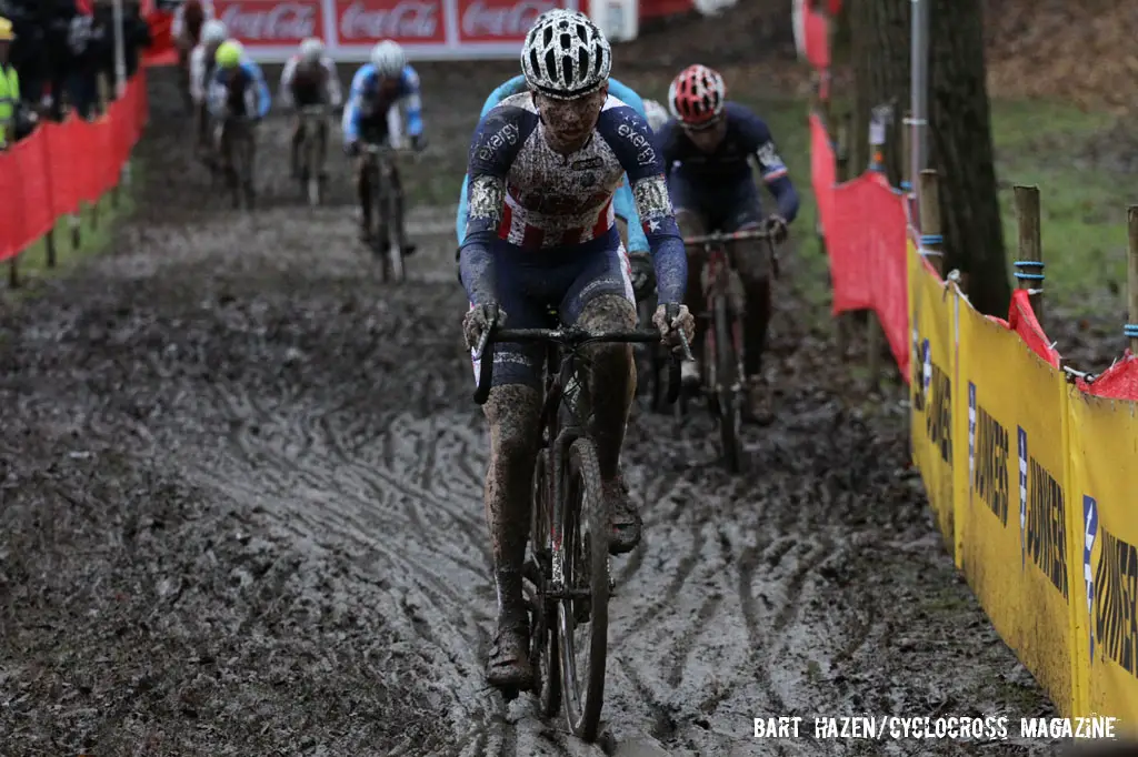 U23 rider Logan Owen on course. © Bart Hazen / Cyclocross Magazine