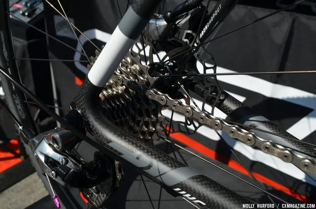 SRAM Red 22 on 2014 Felt F2X at Sea Otter 2013. © Cyclocross Magazine