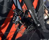 The rotors are specially made to keep from overheating 2014 Felt F2X at Sea Otter 2013. © Cyclocross Magazine